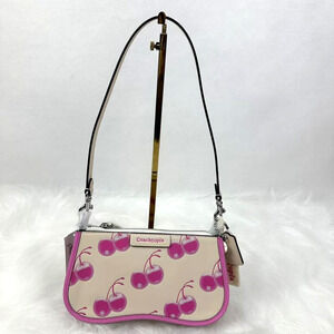 Coach Turned Pretty™ Small Wavy Shoulder Bag In Coachtopia Leather Cherry Print